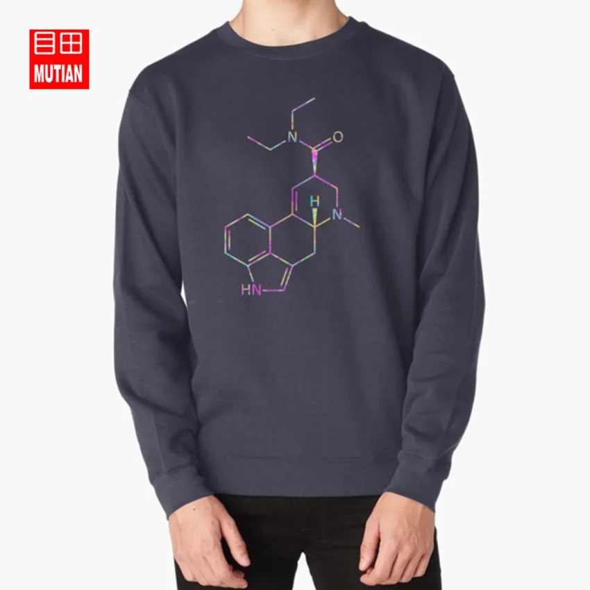 LSD молекула(психоделическая) толстовки LSD лизергической кислоты диэтиламид лекарств молекулы поездки психоделическая кислота - Цвет: navy-sweatshirt