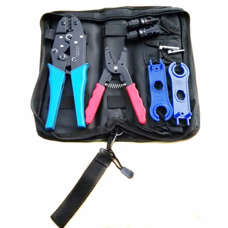 

New Wire Stripper Cutter Cable Crimper Crimping Tool Set For MC4 Solar Connector