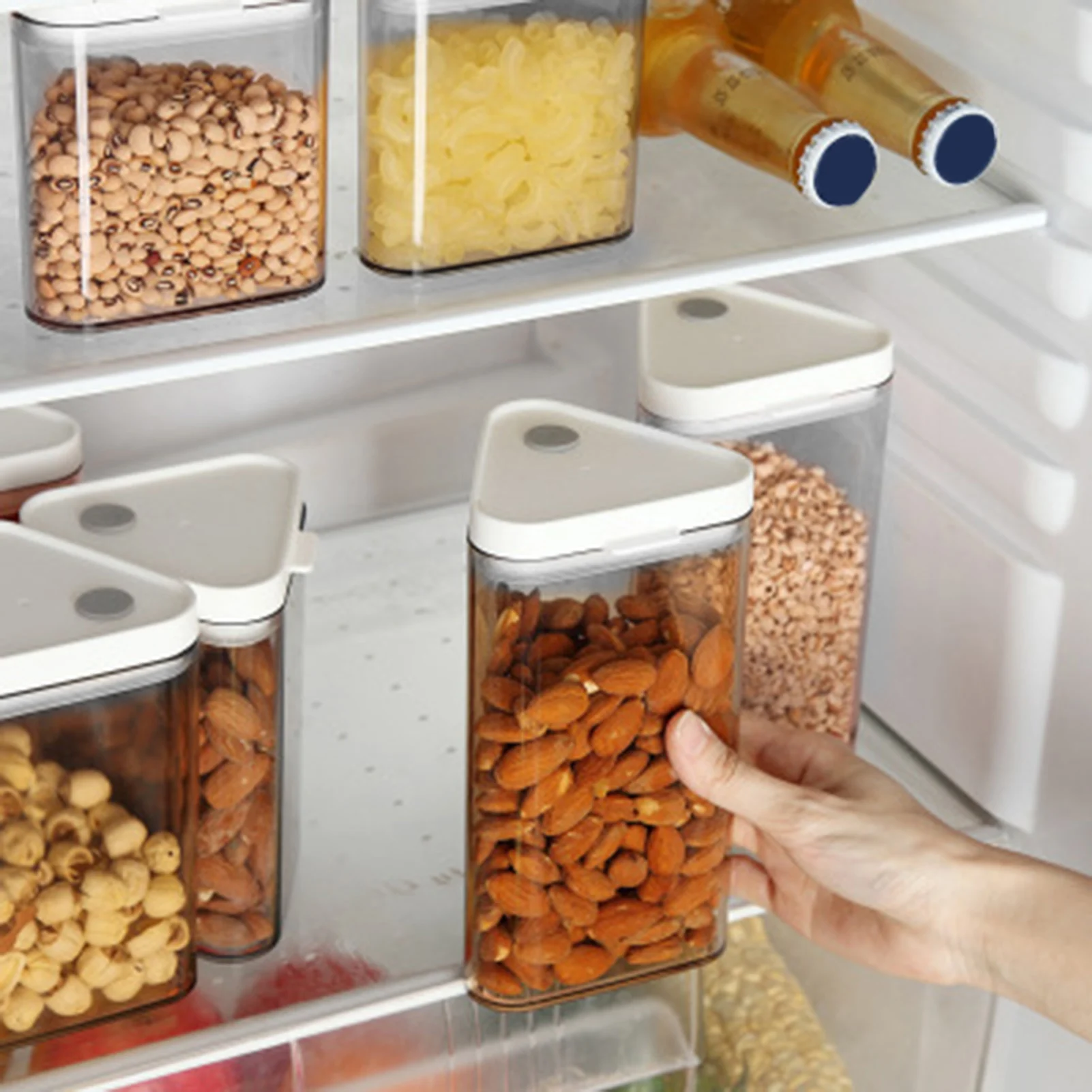 

450/600/800ml Food Storage Containers Airtight Cereal Storage Containers Sealed Tank Food Can Kitchen Storage Box