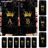 toplbpcs custom name letter monogram gold marble phone case for samsung a10 20s 71 51 10 s 20 30 40 50 70 80 91 a30s 11 31 21