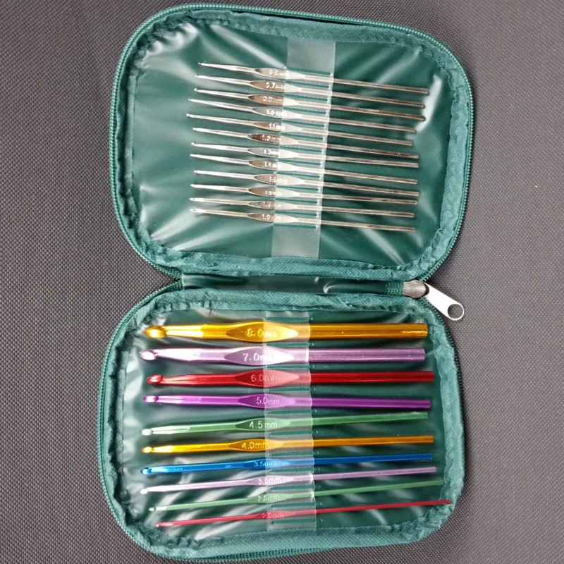 

22pcs/set Metal Crochet Hook for Knitting Needle Hand Tools Sewing Accessories Doll Costume Crafts Art Diy Mend Happy Time