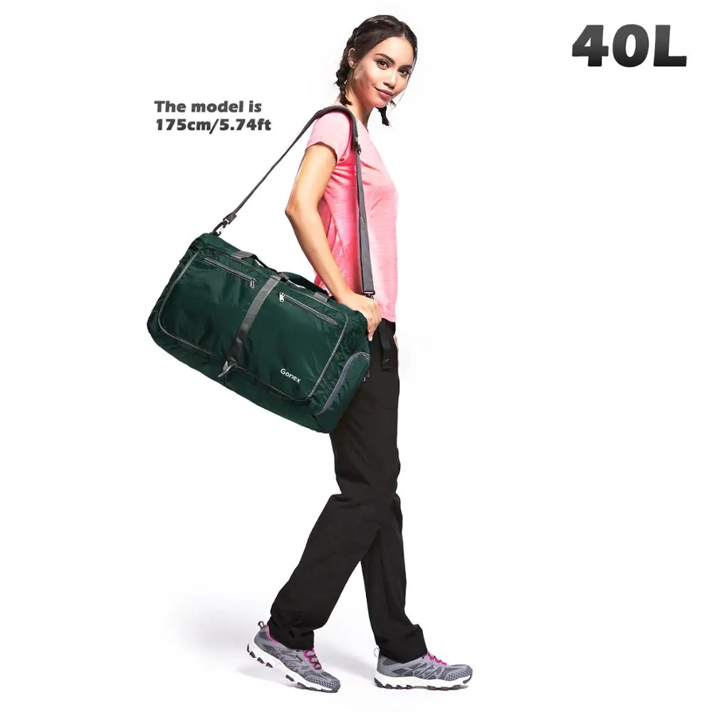 Dark Green Gonex 40L дорожная сумка для багажа для мужчин и женщин 210d нейлон дорожные сумки складные Сверхлегкая сумка для отдыха деловой поездки - Цвет: Dark Green