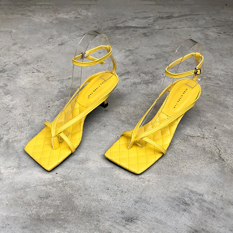 [DEAT] Новинка 2020 года Сезон весна лето Женские босоножки из искусственной кожи на