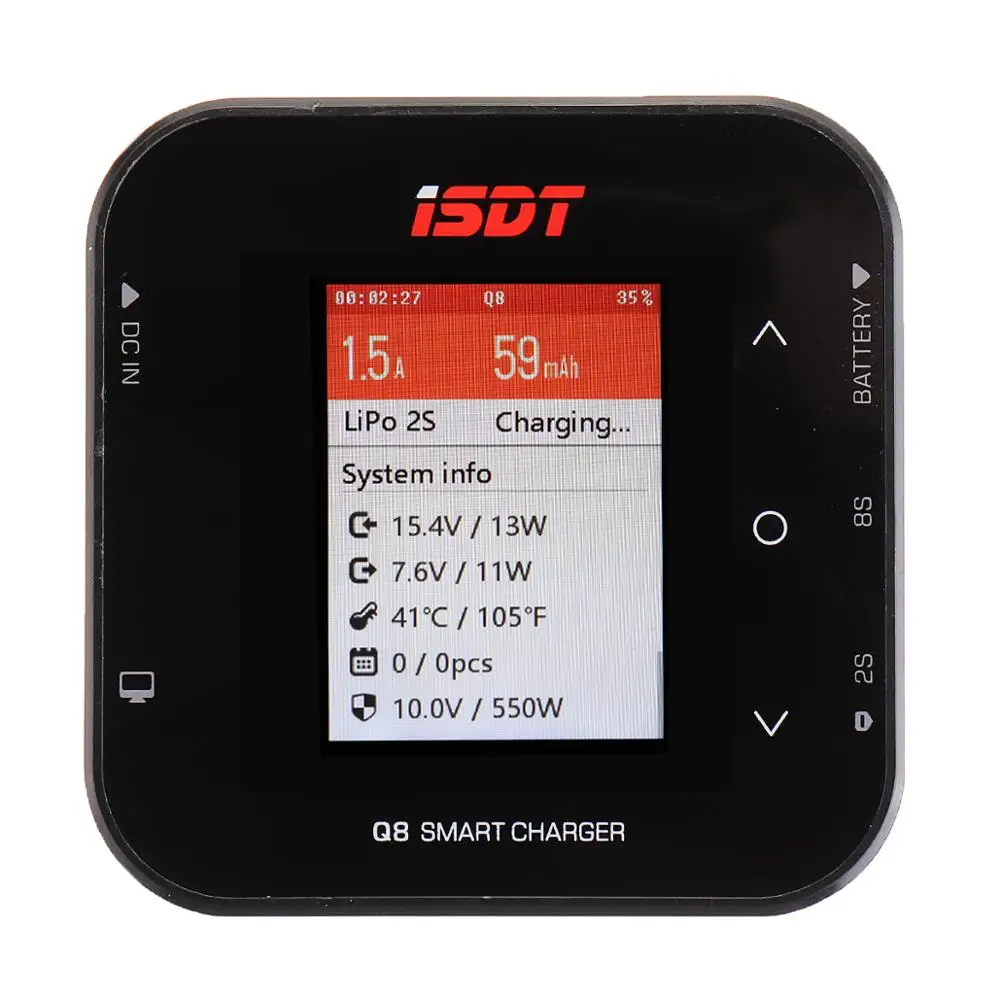 ISDT Q8 BattGo 500 Вт 20A высокомощное зарядное устройство с балансиром батареи Dis для 1 8S