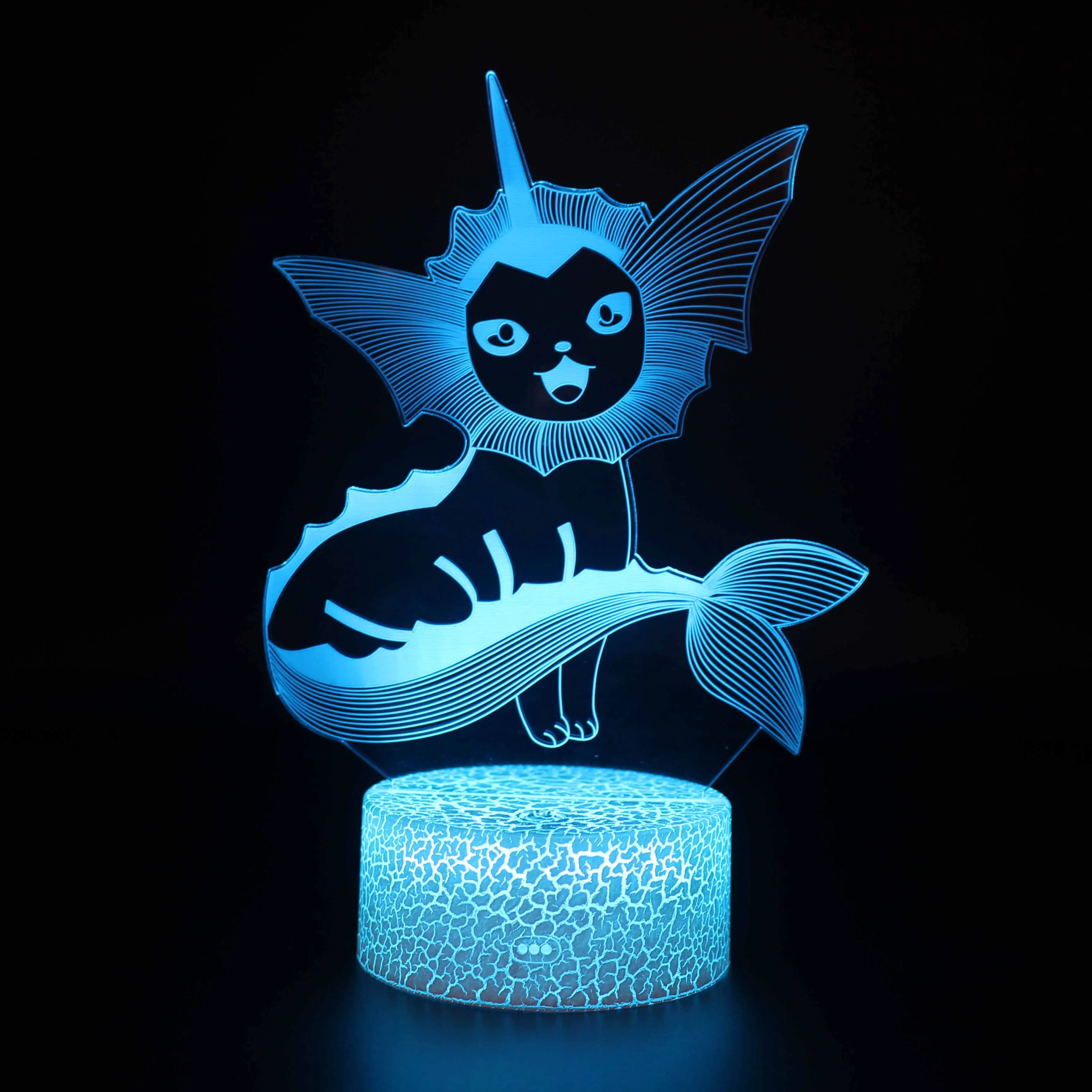 Pokemon Umbreon 7 цветов лампа 3d визуальные светодиодные ночники дети сенсорный Usb настольная лампа Пикачу ребенок Покемон го фигурка