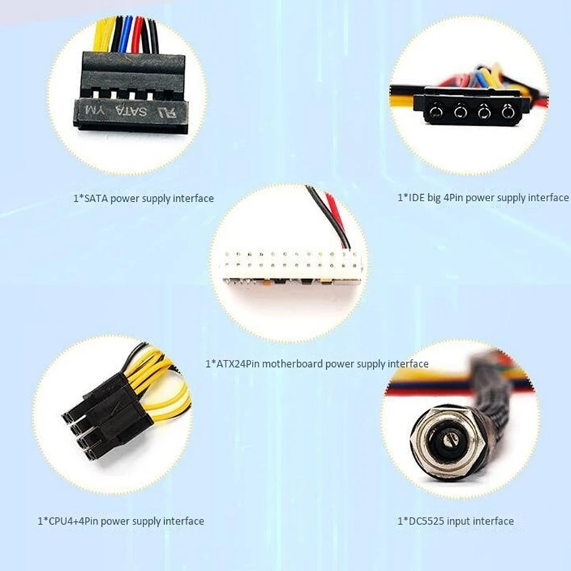 

150W 24Pin 12V DC Input Peak 150P Output Realan Mini ITX Pico PSU DC ATX PC Switch DC-DC ATX Power Supply for Computer