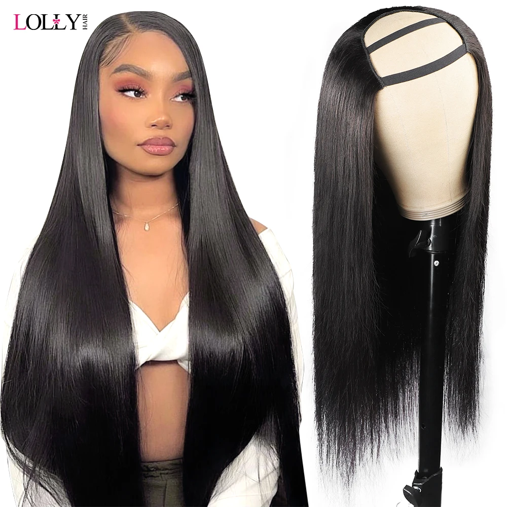 Lolly 250 Density U Part Wig Natural Hair Human Hair Straight Human Hair Wigs Brazilian Hair Wigs For Women Remy Glueless Wig