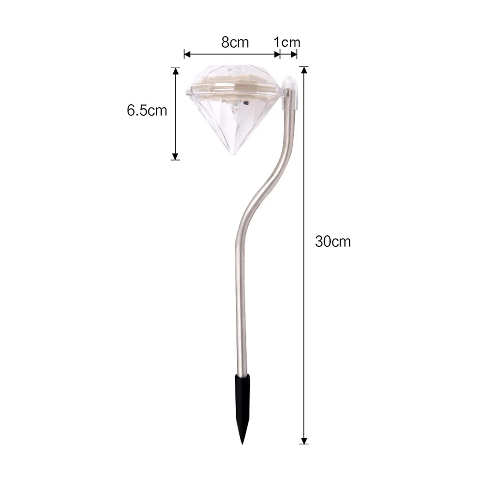 

4Pcs Solar Powered Garden Lights LED Pathway Light Outdoor For Lawn Patio Diamond Shape