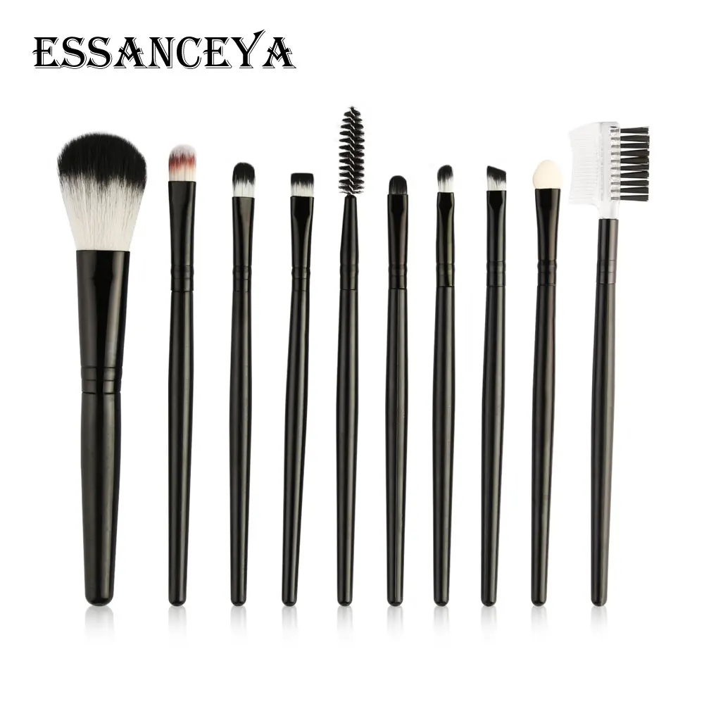 10pcs HB ESSANCEYA 6-18 шт. набор кистей для макияжа, Тональная основа, пудра, румяна, тени для век, подводка для глаз, губ, косметический набор кистей для макияжа, инструменты - Handle Color: 10pcs HB