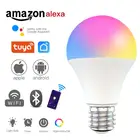 Умная лампочка Tuya Smart Life, Wi-Fi, E27B22, светодиодная лампа 9 Вт, с регулируемой яркостью, работает с Alexa, Google Home, Mini Smart