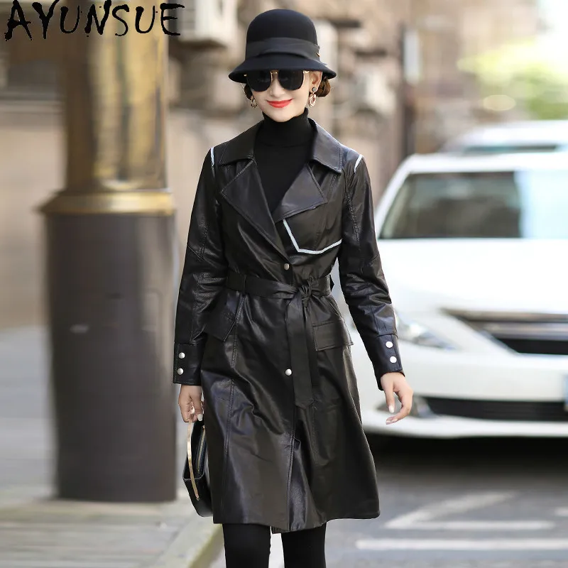 

Куртка AYUNSUE из 100% натуральной кожи, женское корейское пальто из овчины, женская одежда на весну и осень, женская одежда 2020, Chaqueta LW4331