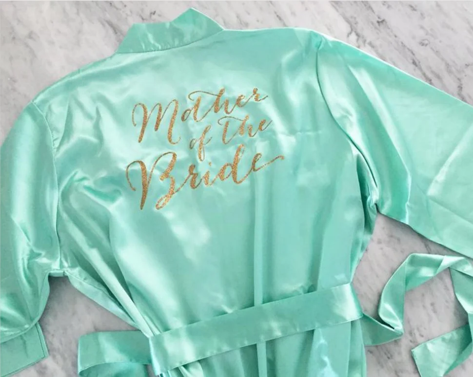 Индивидуальное платье подружки невесты золотой Атласный халат для дня рождения