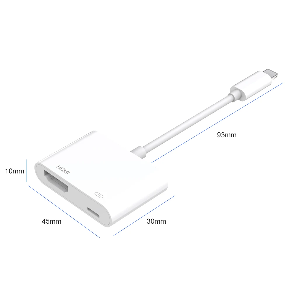 4K 1080P for iPhone to HDMI 8-Pin Port HD TV/ Projector Converter Adapter For Apple |