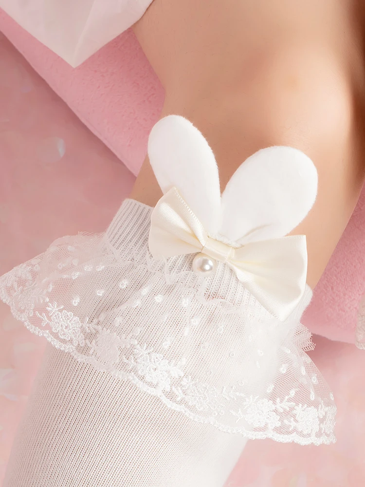 Благородные носки оригинальный * Кролик воспринимаемые Miss кружевные хлопковые с