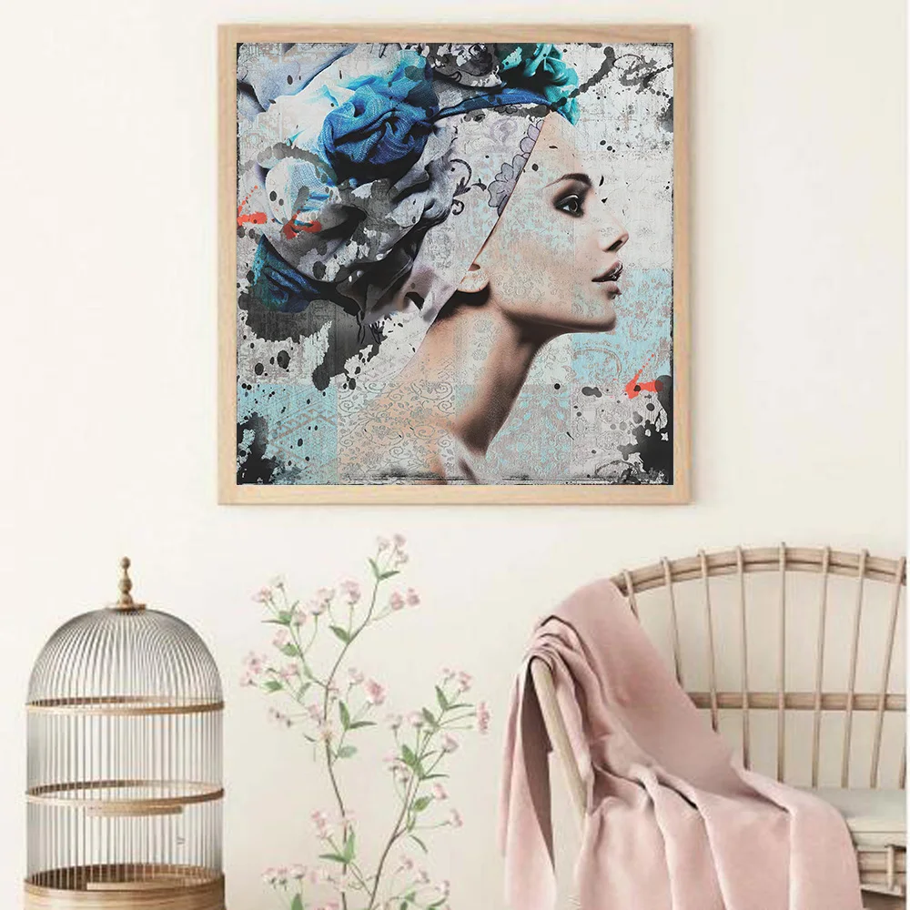 Холст с изображением женщины граффити настенное Искусство плакаты сексуальные