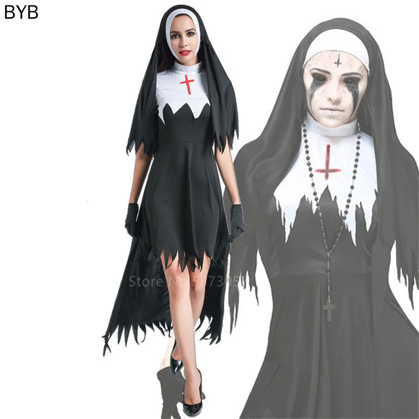 Униформа Нана пастора страшный пастор карнавальное платье на Хэллоуин модные