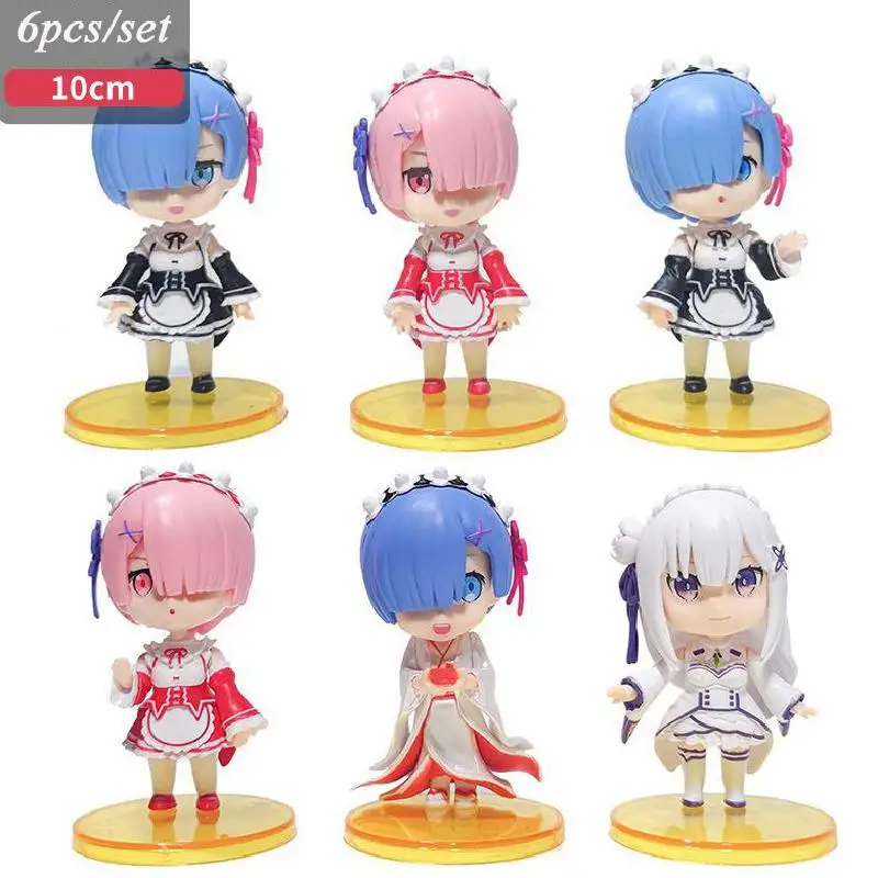 

6 шт./компл. аниме периферийная Re: жизнь в другом мире от нуля Горячие фигурки модели игрушек Коллекция настольная декоративная кукла
