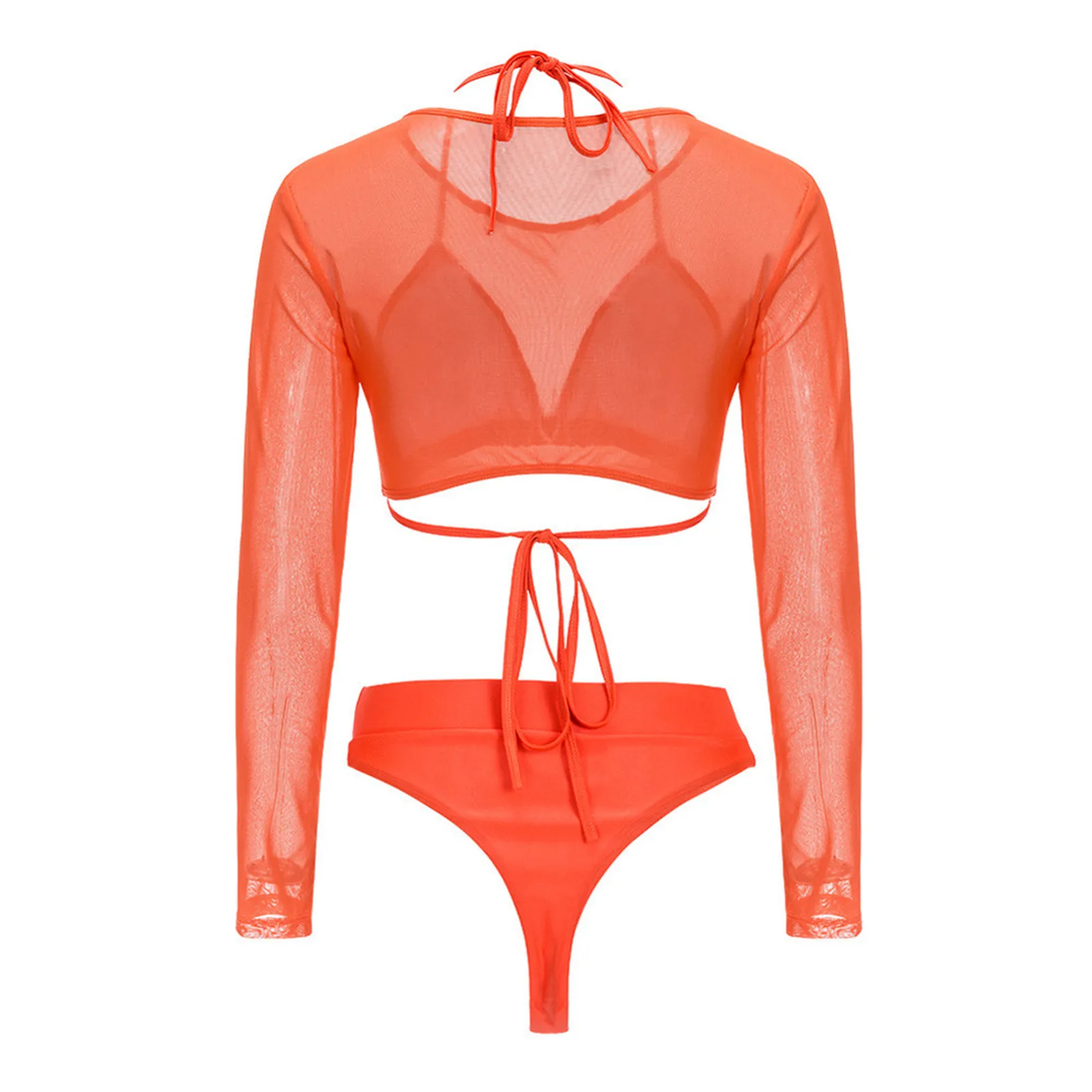 

Sexy Bikinis Women High Waist Rash Guard Swimwear Long Sleeve 3PCS Swimsuit Bandeau Biquini Swimsuit Female Bathing Suit