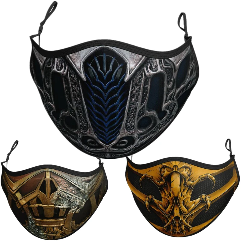 Костюм для косплея Mortal Kombat из фильма Скорпион Sub-Zero Пылезащитная маска унисекс |
