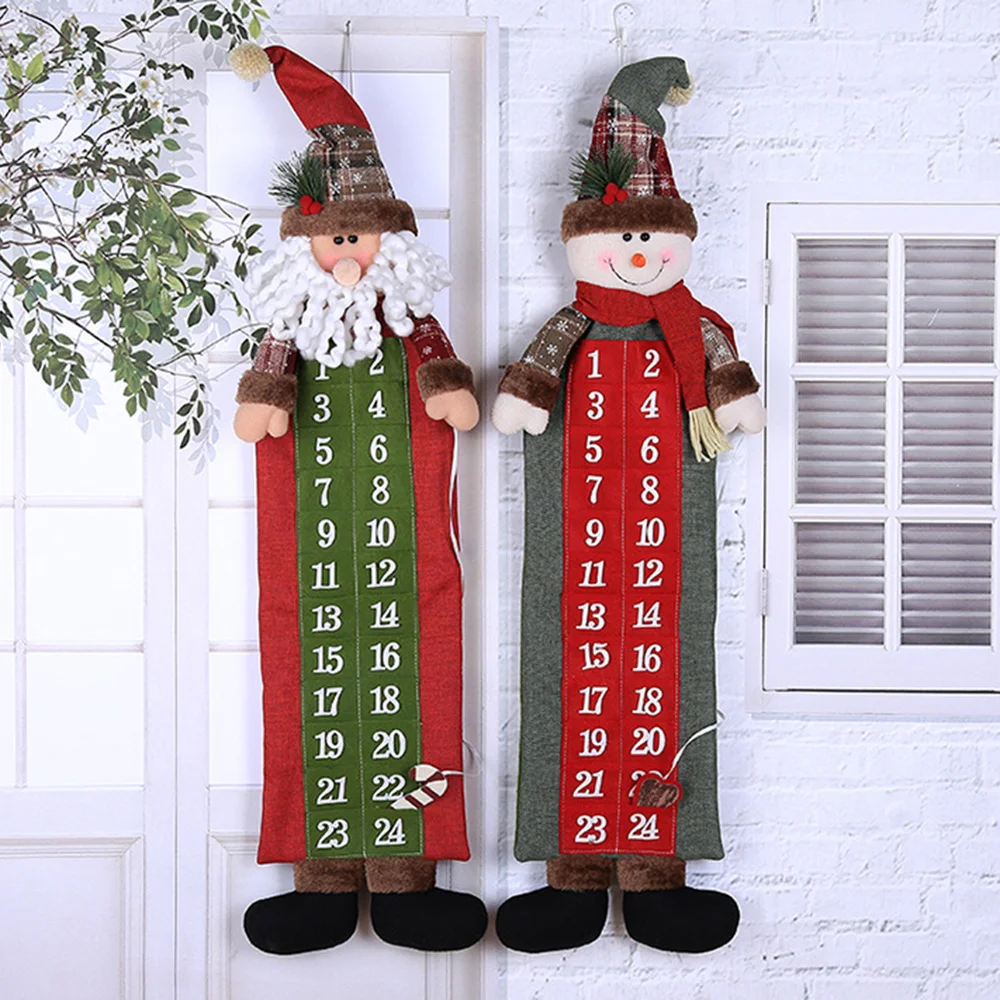 1pc Christmas calendar Advent Wall Cloth Xmas Home Seasonal Decoration