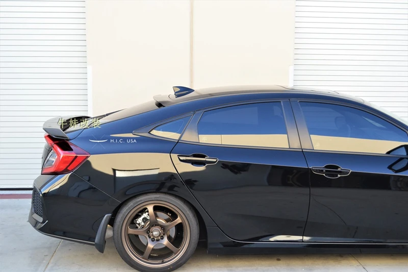 Для Honda Civic- модель спойлер на крыше высокое качество PMMA материал Автомобильный задний спойлер Civic спойлер на крыше