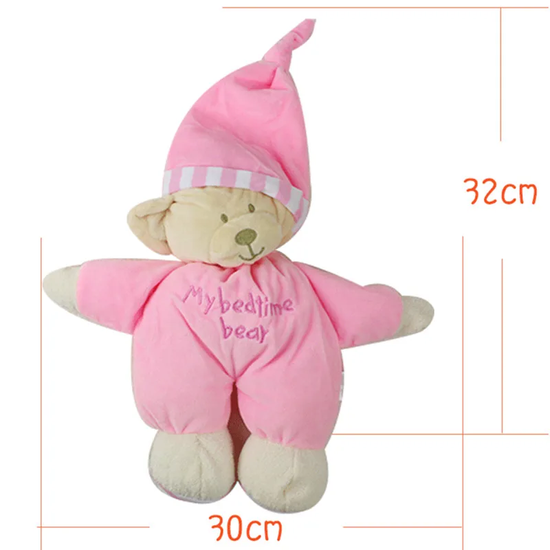 Милый розовый и синий милый медвежонок каваи Спящая кукла на ночь плюшевый