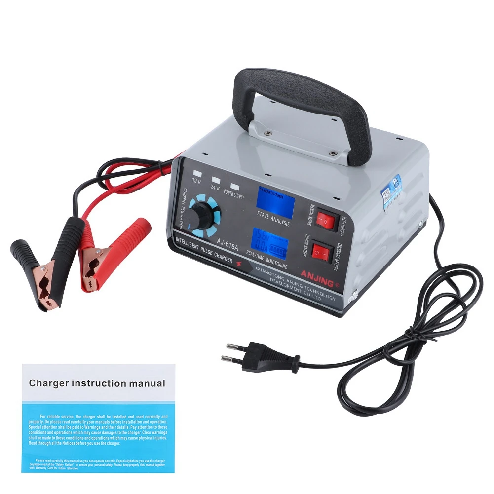

Car Battery Charger For 12V 24V Battery For Maintenance, Lawn Mowers, Boats, Car, Electric Vehicles, Power Tools, Ride-On Toys