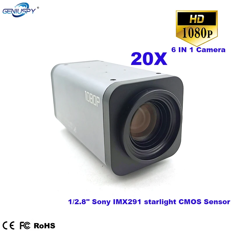 2MP HD SDI видеонаблюдения 20X Автофокус зум 1080P Камера + CVBS/AHD TVI/CVI 6in1 коробка с