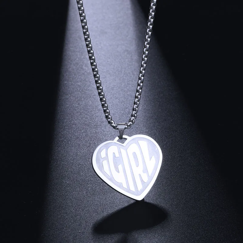 Она дьявол IGIRL кулон ожерелье Нержавеющая сталь в стиле &quotхип хоп&quot Интернет