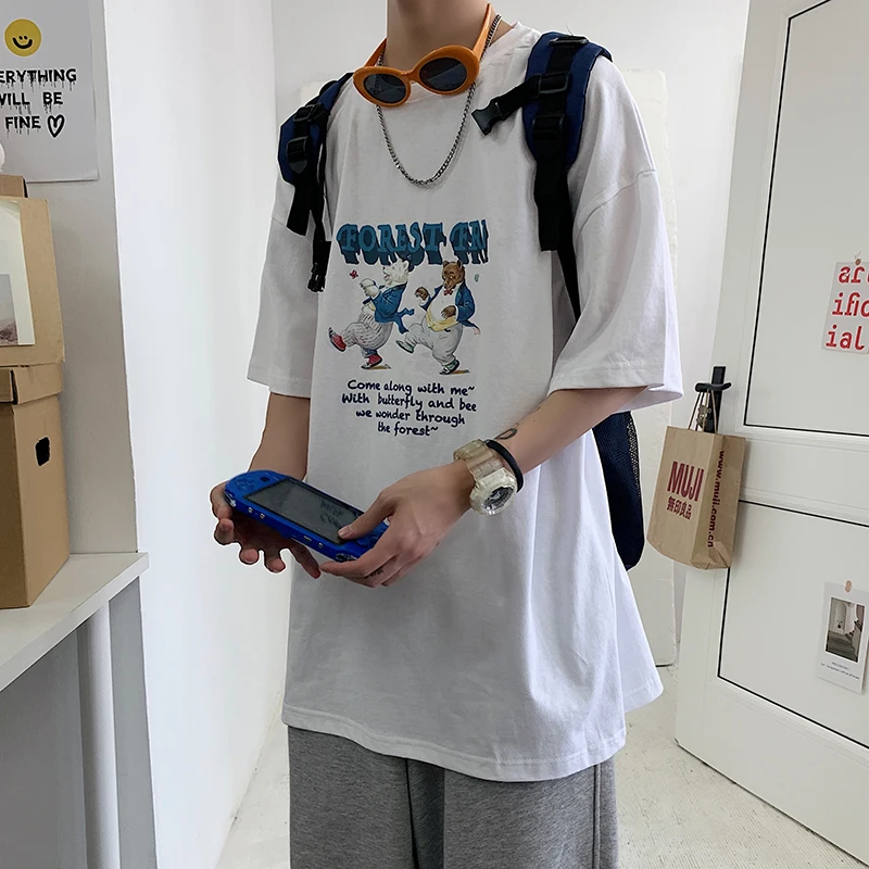 Забавные футболки с принтом оборотней для мужчин летняя одежда графическими