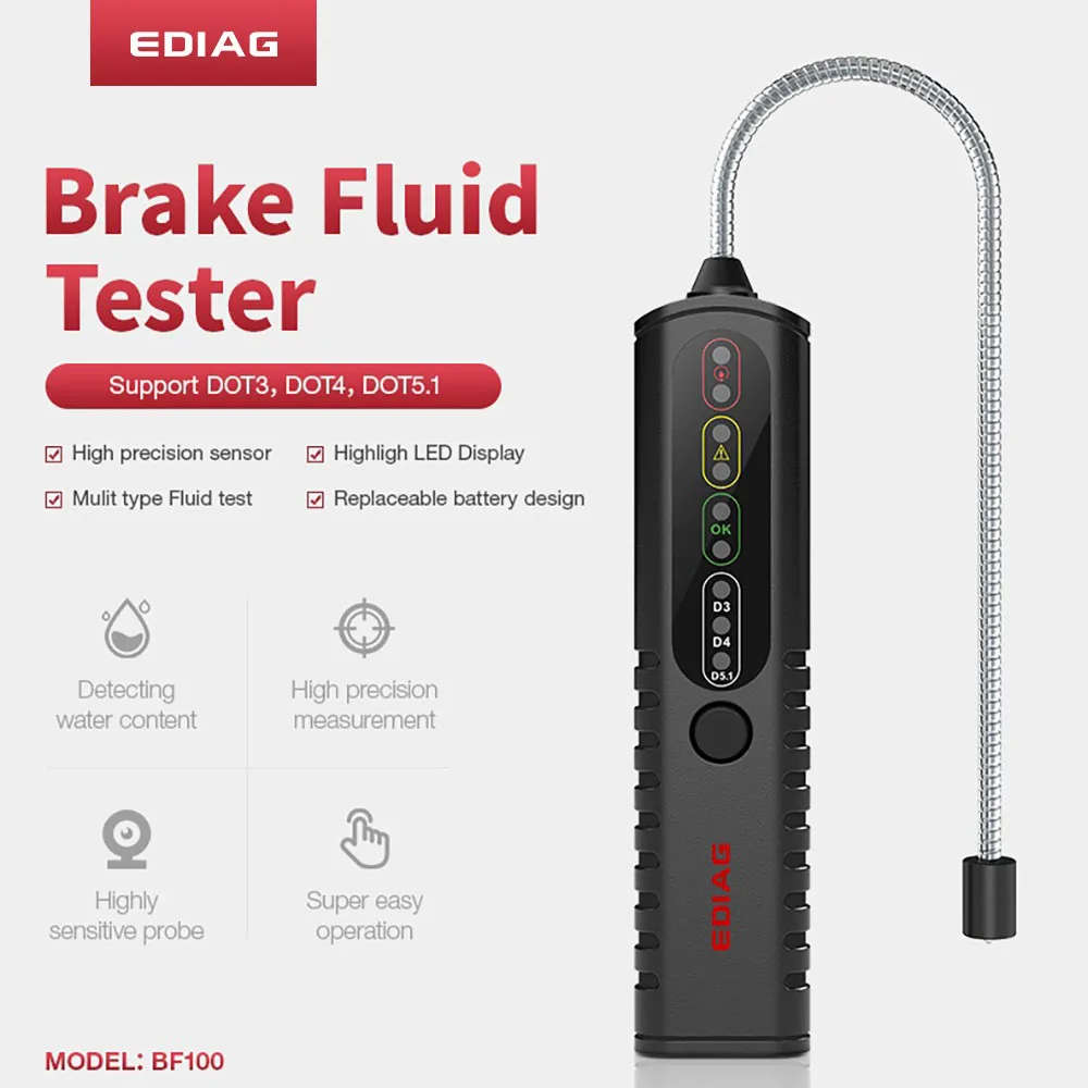 

Car Brake Oil Fluid Liquid Tester Pen Brake Oil Tester Tool Universal Detector Car OBD2 Diagnostic Tool For DOT3/DOT4/DOT5.1