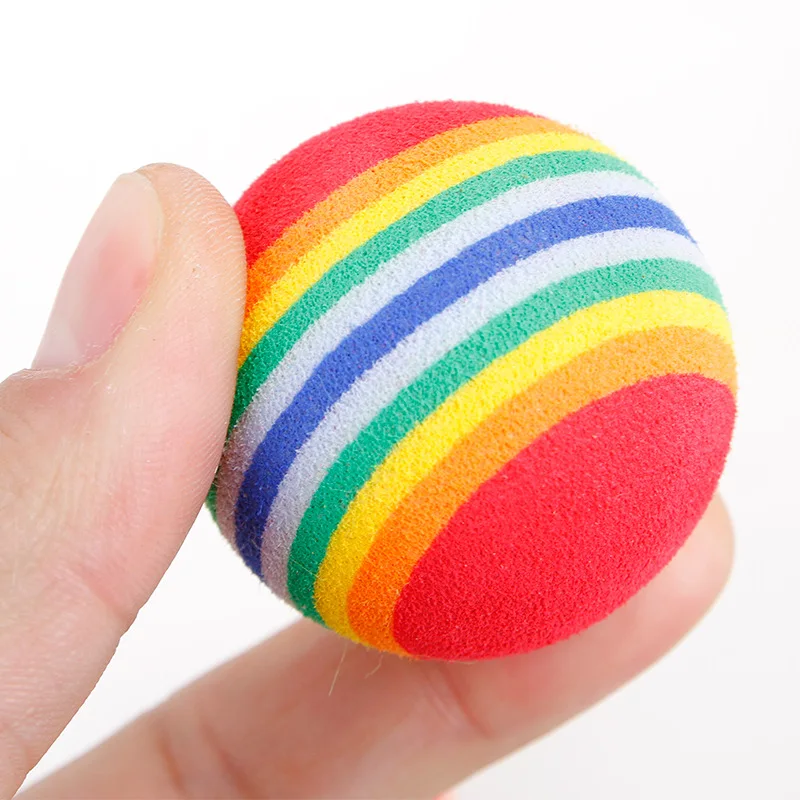 2 Psc Cat Toy Pet rainbow ball eva material Ball Multicolor Puzzle game Non-toxic Chew toy Biting resistance | Дом и сад