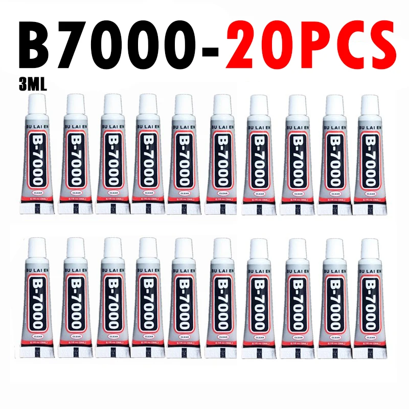 

20pcs B7000 3ml Mobile Phone Touch Screen Super Glue B-7000 Adhesive Telephone DIY Glue Repair Point Diamond Jewelry Glass Glue