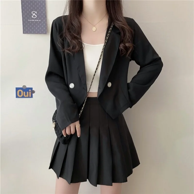 Осенняя изящная и модная свободная Короткая Повседневная универсальная куртка