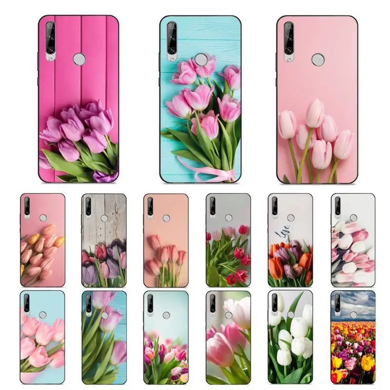 

MaiYaCa Tulip flower Phone Case for Huawei Y 6 9 7 5 8s prime 2019 2018 enjoy 7 plus