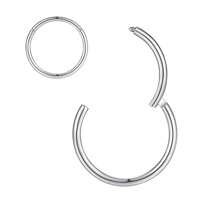 Hinged Septum Clicker Segment Nose Ring Lip Surgical Steel Ear Cartilage Nase Helix Body Piercing Jewelry Ring Nariz Nez Ring