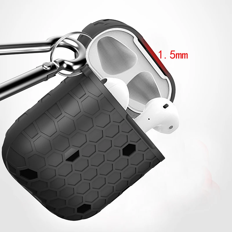 

Silicone Case For Apple Airpods Soft Case Earphone Accessories Luxury Earphone Soft Cover For iPhone AirPods Case With Keychain