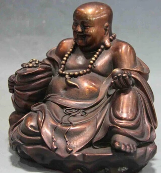 Бесплатная доставка &ltкитайский буддийский красная медь бронза счастливое