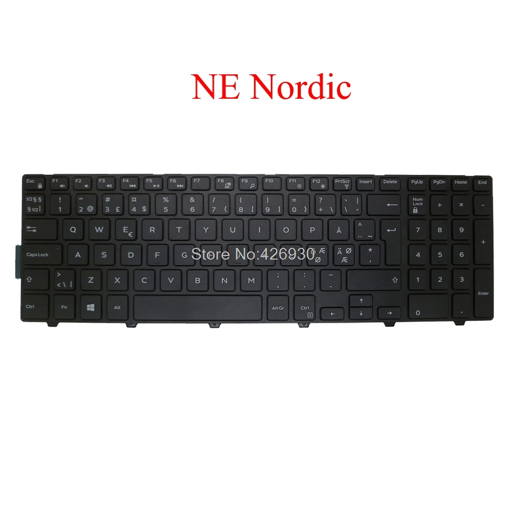 Ноутбук NE PO BE BR CA клавиатура для DELL 15 3541 3542 5542 5545 5547 5557 5558 Nordic Portugal Бельгия Бразилия