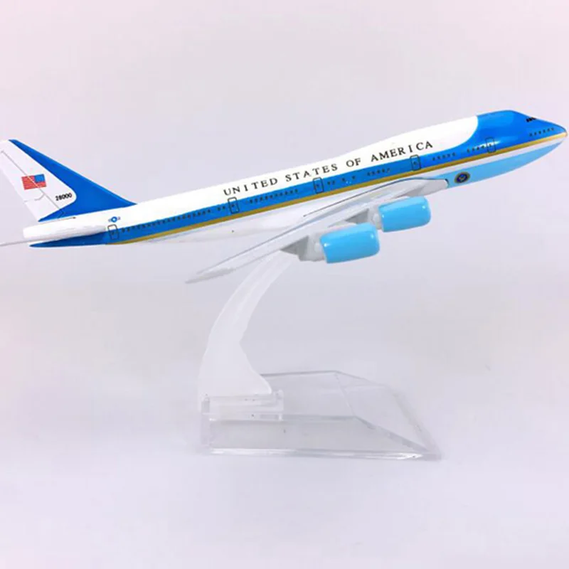 16 см 1:400 самолет B747 300 модель Air Force One с сплав на основе Коллекционная дисплей