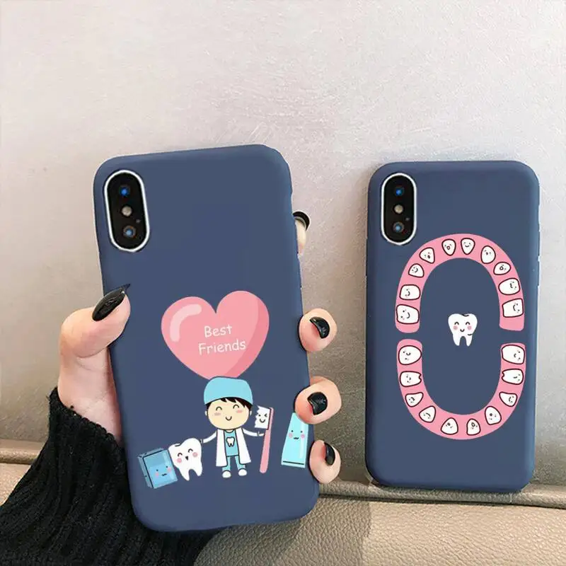 

Tooth Dentist Phone Case For IPhone 6 6s 7 8 Plus X Xs Xr Xsmax 11 12 Pro Promax 12mini Candy Purple Silicone Cover