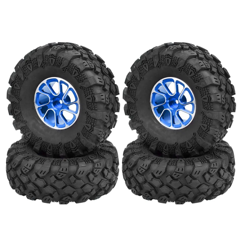 

1.9 inch Rubber Tires&Metal Wheel Rim 4Pcs/Set for 1:10 RC Rock Crawler Axial SCX10 90046 AXI03007 Upgrade Part