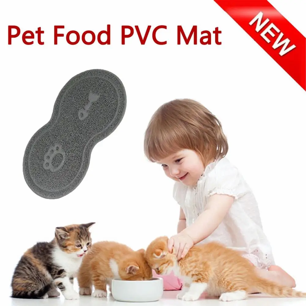 ПВХ собака щенок кошка коврик для кормления Милая кровать блюдо чаша подача воды