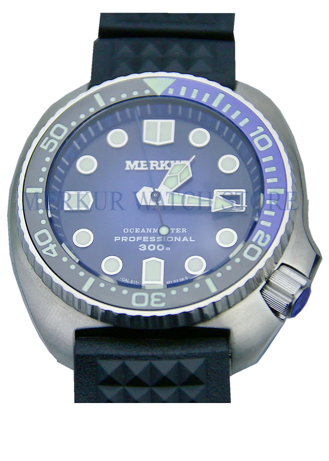 Merkur Мужские Винтажные 6105 черепаха Автоматические наручные часы pro Divers сапфир
