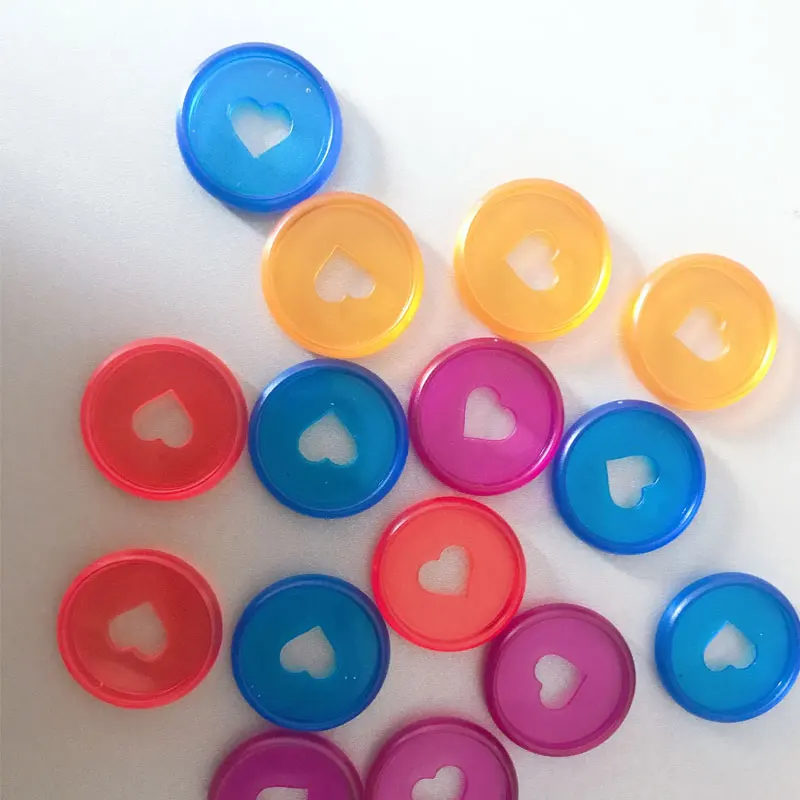 Прозрачные круглые диски для блокнотов 50 шт./лот в форме сердца с отверстием виде