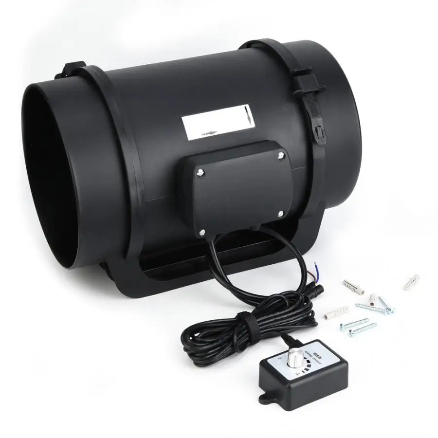 8in EC вентиляционный вытяжной вентилятор ШИМ с регулируемой скоростью 760CFM