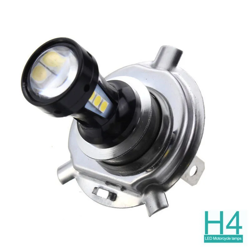 

2Pcs Motorcycles Headlight Bulb 6500k H4 LED Motorbike Fog Lamp 12-24V 18W White Light