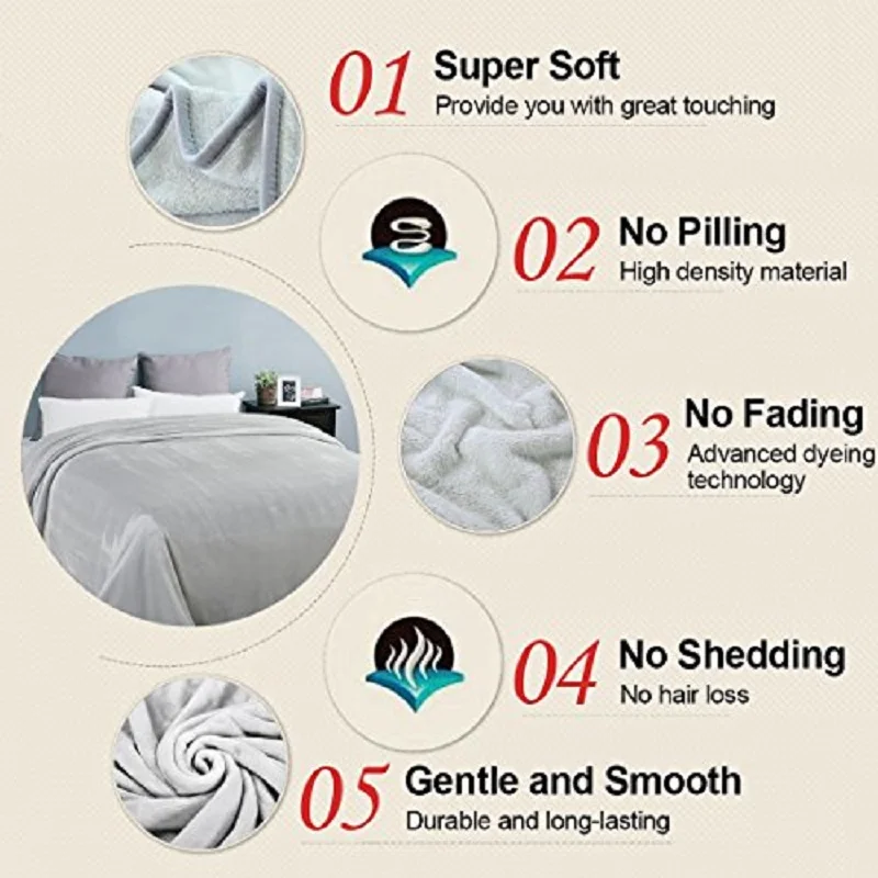 ESKIMO 100% микрофибра полиэстер высокое качество Фланелевое теплое одеяло мягкое и