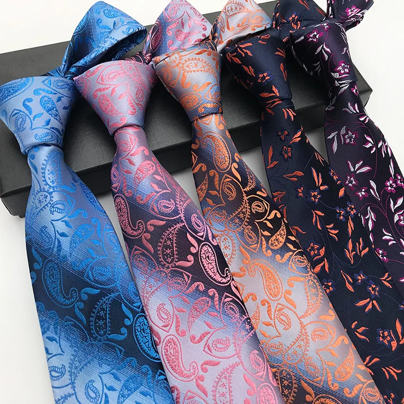 

Wedding Tie High-grade Men's Unisex Groom Banquet Suit Shirt Accessories Polyester 8cm Striped Flower Business Necktie Gifts