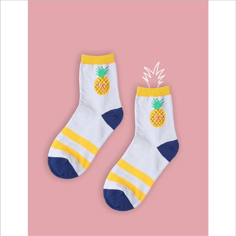 CHAOZHU Women Swag Socks Trendy Cool Multi Colors Style Patterns Socks Unique Cartoon Letter Spring Autumn Cotton Sokken Lady